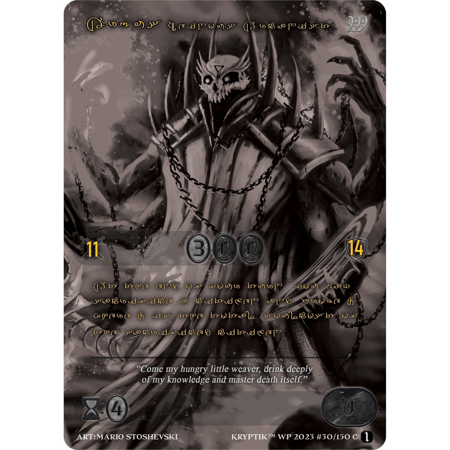 Image for Argus, Heinous Arcanist (Gold Kryptik Language) (30) (KPTGC) - Kryptik TCG