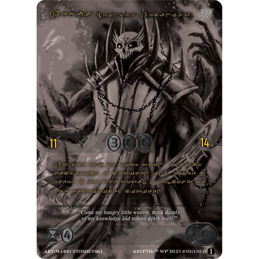 Image for Argus, Heinous Arcanist (Gold Kryptik Language) (30) (KPTGC) - Kryptik TCG