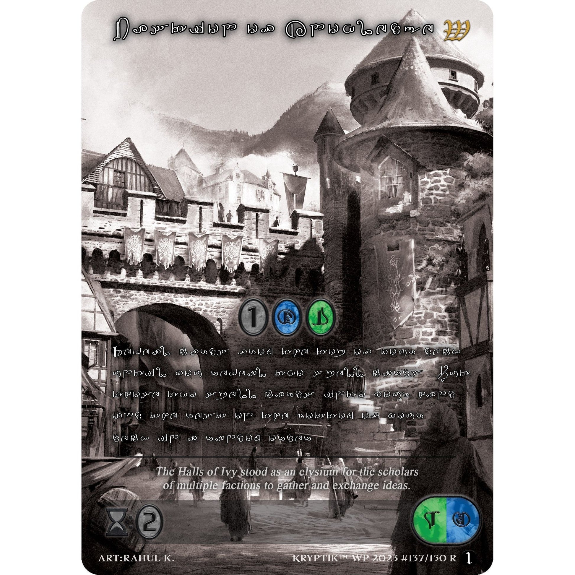 Image for Bastion of Knowledge (Silver Kryptik Language) (137) (KPTGC) - Kryptik TCG