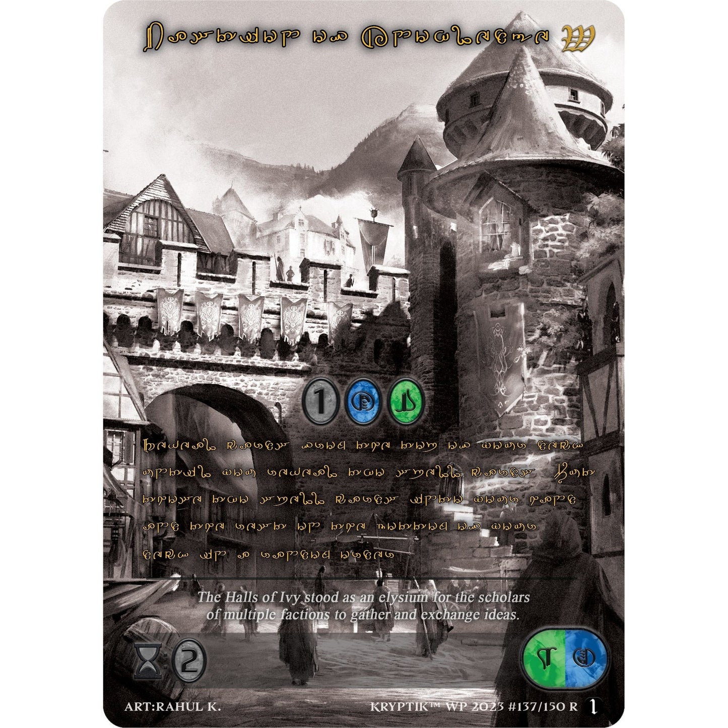 Image for Bastion of Knowledge (Gold Kryptik Language) (137) (KPTGC) - Kryptik TCG