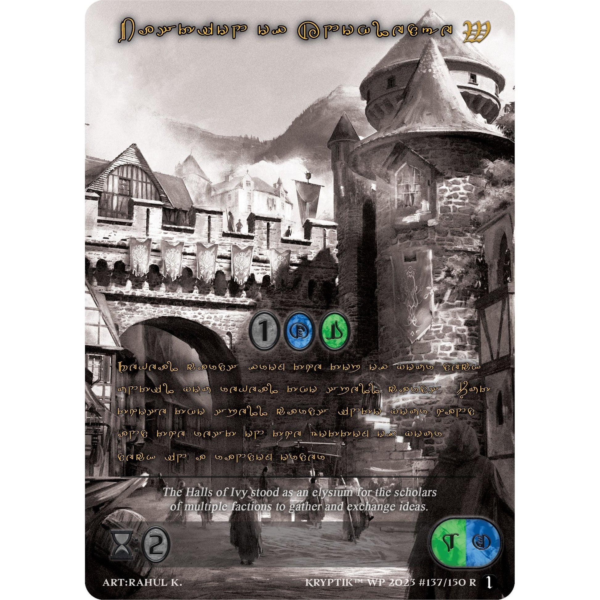 Image for Bastion of Knowledge (Gold Kryptik Language) (137) (KPTGC) - Kryptik TCG