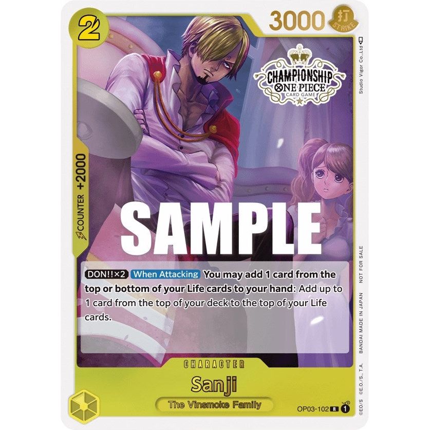 Image for Sanji (Store Championship Participation Pack Vol. 2) (OP03-102) (OP-PR) - One Piece Card Game