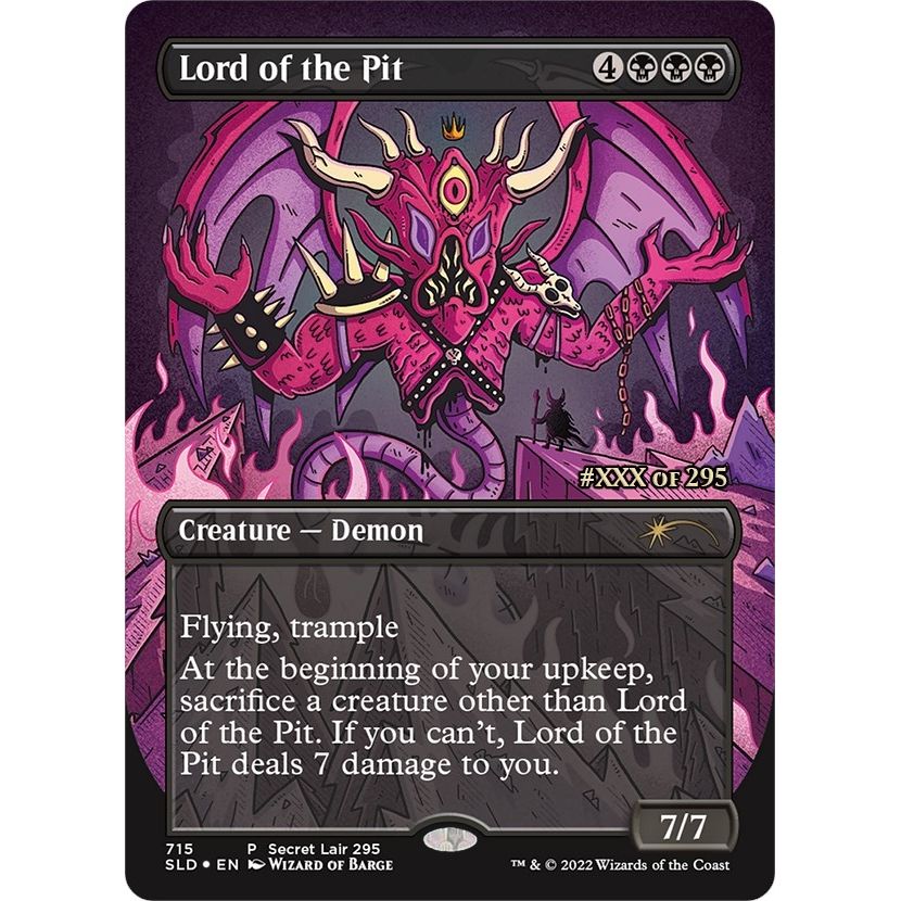 Image for Lord of the Pit (Serial Numbered) (715) (SLD) - Magic: The Gathering