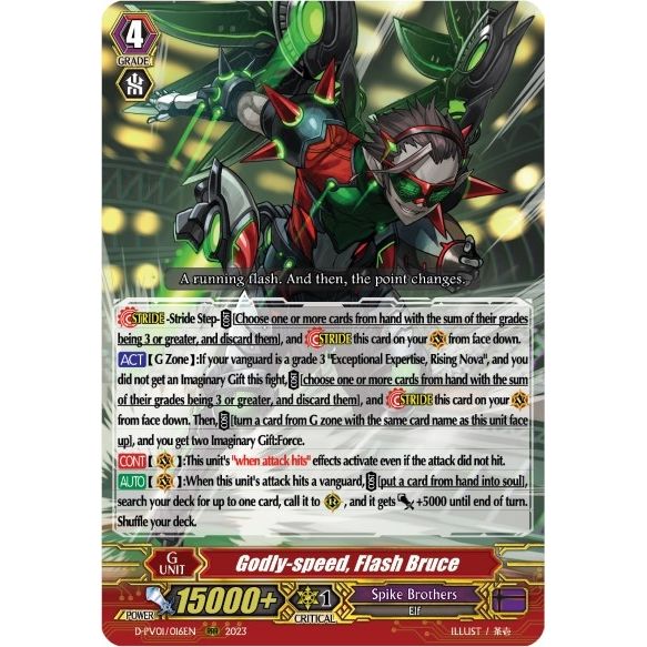 Image for Godly-speed, Flash Bruce (D-PV01/016EN) (D-PV01) - Cardfight Vanguard