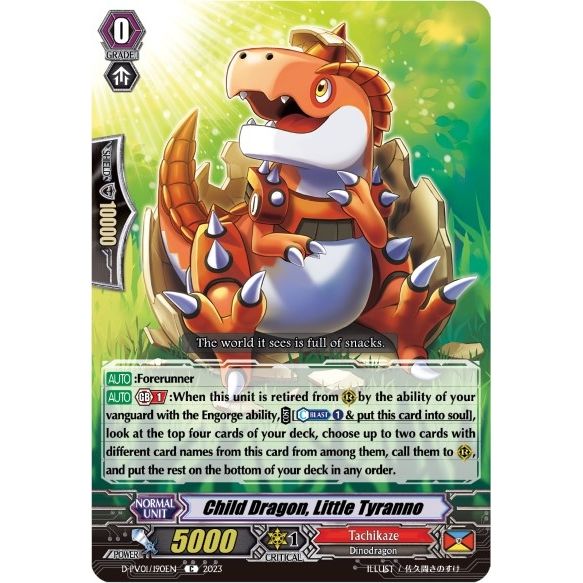 Image for Child Dragon, Little Tyranno (D-PV01/190EN) (D-PV01) - Cardfight Vanguard
