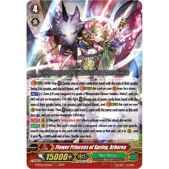 Image for Flower Princess of Spring, Arborea (D-PV01/025EN) (D-PV01) - Cardfight Vanguard