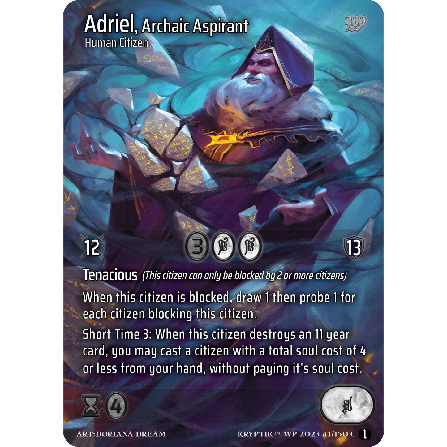 Image for Adriel, Archaic Aspirant (Cosmo Foil) (1) - Kryptik TCG