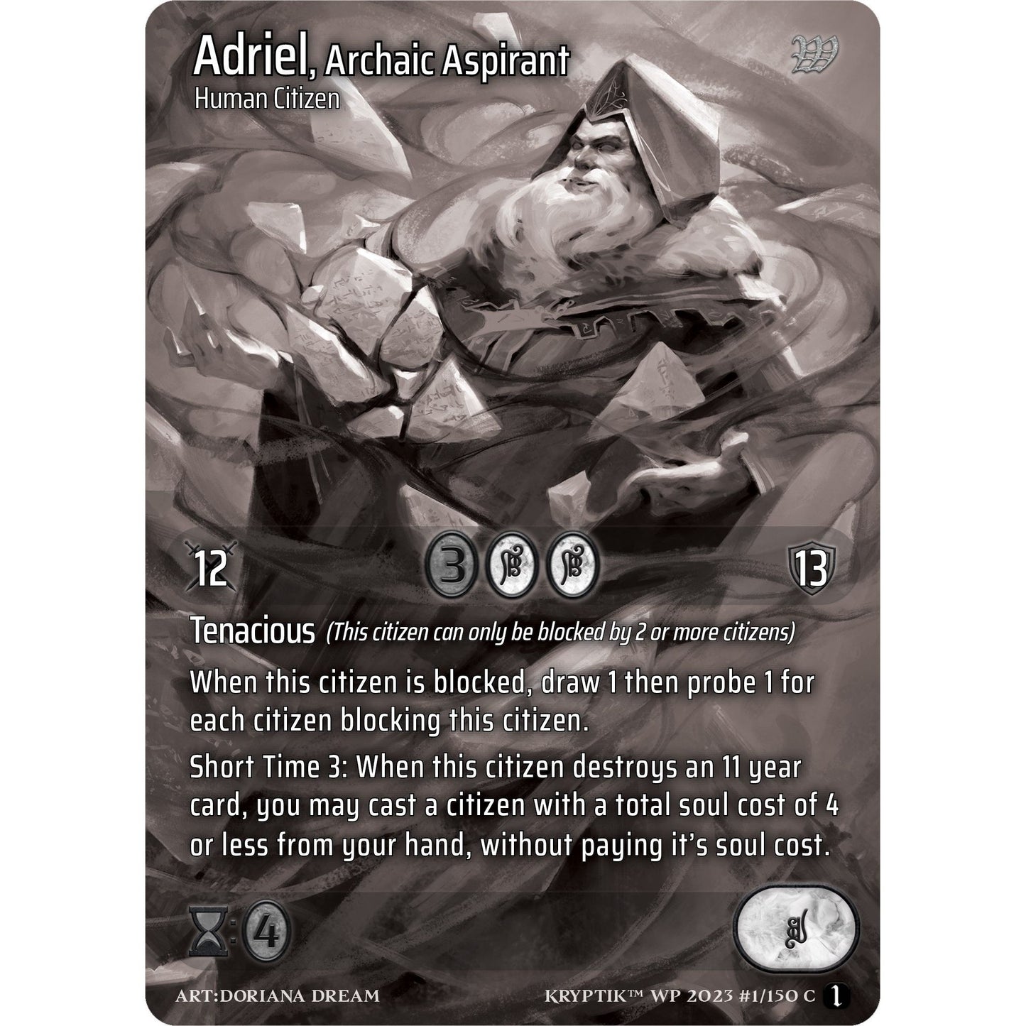 Image for Adriel, Archaic Aspirant (Cosmo Foil) (1) (KPTGC) - Kryptik TCG
