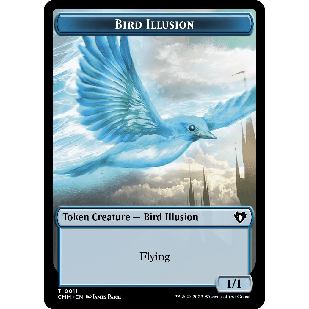 Image for City's Blessing // Bird Illusion Double-Sided Token (49 // 11) (CMM) - Magic: The Gathering