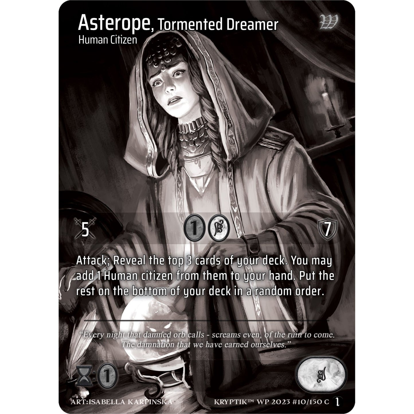 Image for Asterope, Tormented Dreamer (Cosmo Foil) (10) (KPTGC) - Kryptik TCG