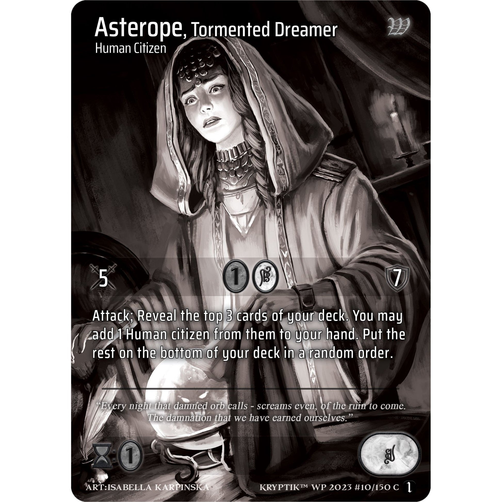 Image for Asterope, Tormented Dreamer (Cosmo Foil) (10) (KPTGC) - Kryptik TCG