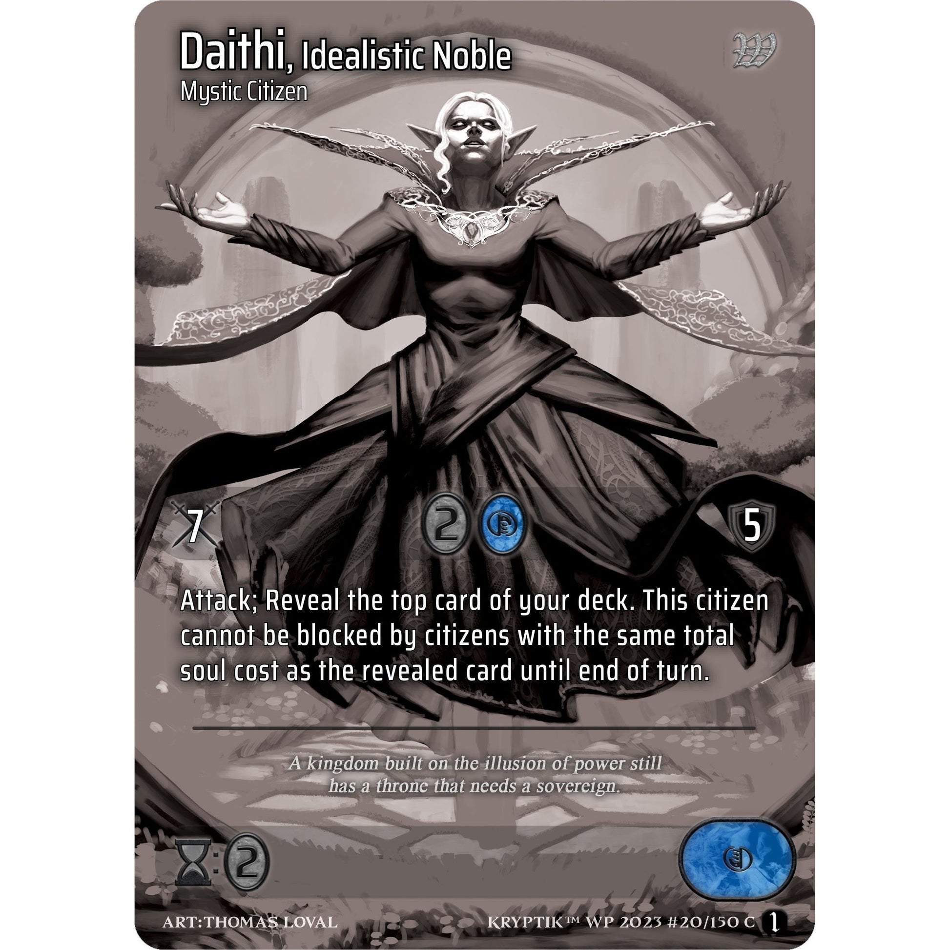 Image for Daithi, Idealistic Noble (Cosmo Foil) (20) (KPTGC) - Kryptik TCG