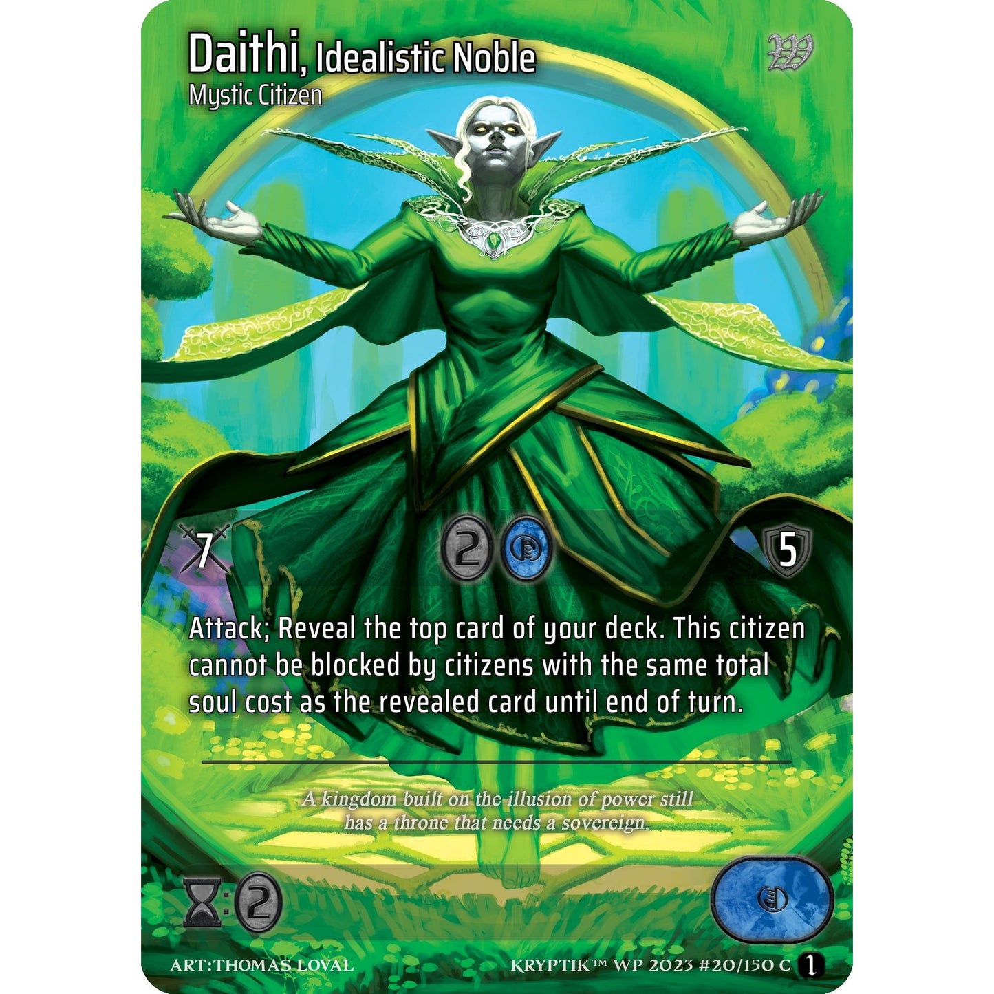 Image for Daithi, Idealistic Noble (Cosmo Foil) (20) - Kryptik TCG