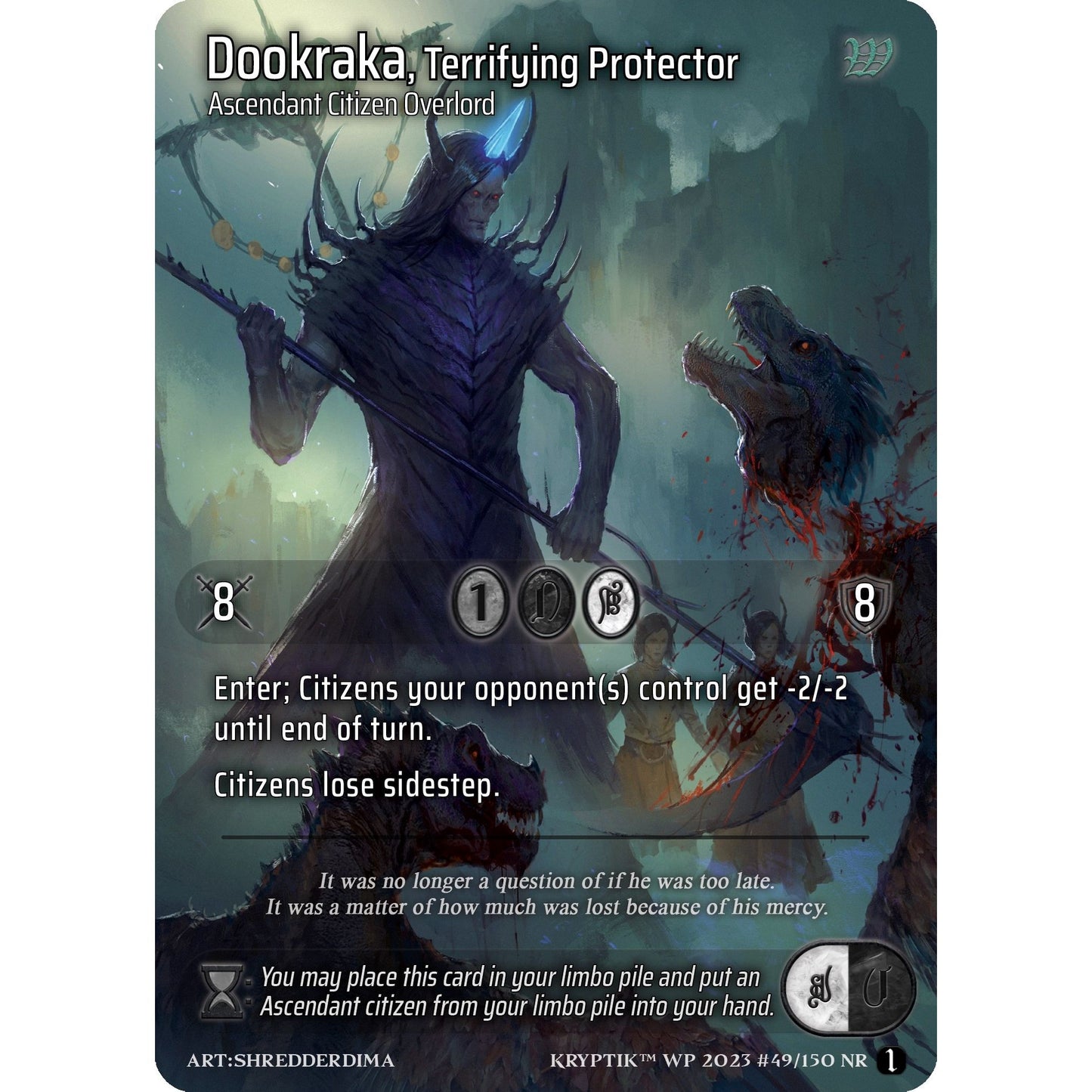 Image for Dookraka, Terrifying Protector (Cosmo Foil) (49) - Kryptik TCG