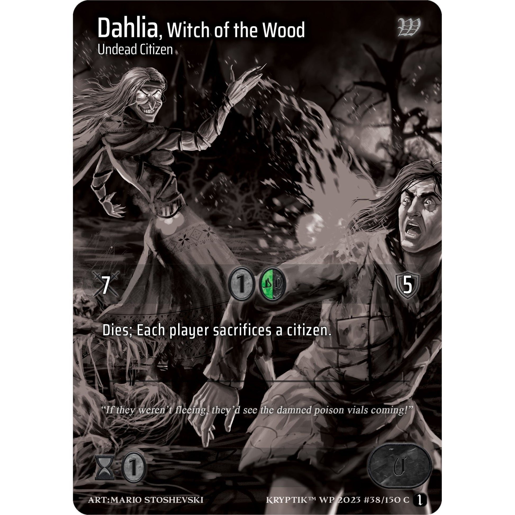 Image for Dahlia, Witch of the Wood (Cosmo Foil) (38) (KPTGC) - Kryptik TCG