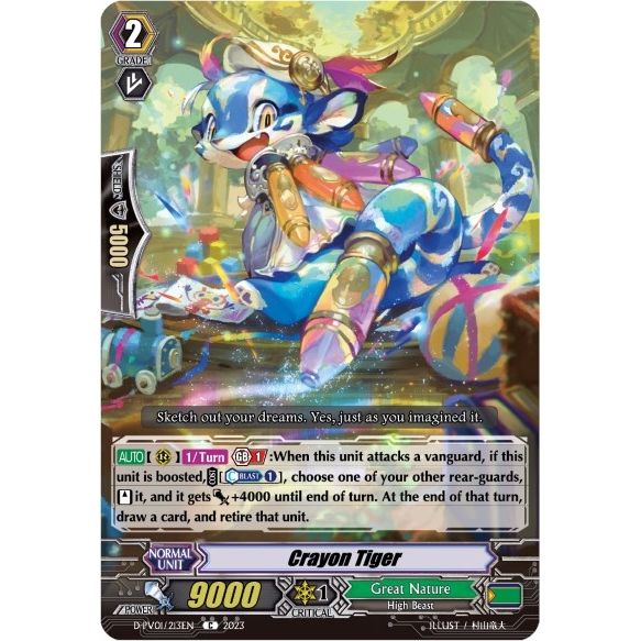 Image for Crayon Tiger (D-PV01/213EN) (D-PV01) - Cardfight Vanguard