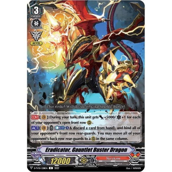 Image for Eradicator, Gauntlet Buster Dragon (D-PV01/228EN) (D-PV01) - Cardfight Vanguard