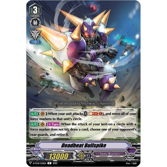 Image for Deadheat Bullspike (D-PV01/232EN) (D-PV01) - Cardfight Vanguard