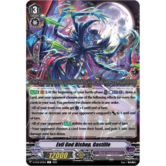 Image for Evil God Bishop, Gastille (D-PV01/257EN) (D-PV01) - Cardfight Vanguard