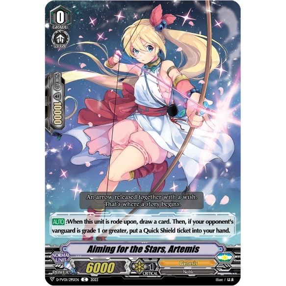 Image for Aiming for the Stars, Artemis (D-PV01/295EN) (D-PV01) - Cardfight Vanguard