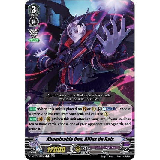Image for Abominable One, Gilles de Rais (D-PV01/333EN) (D-PV01) - Cardfight Vanguard