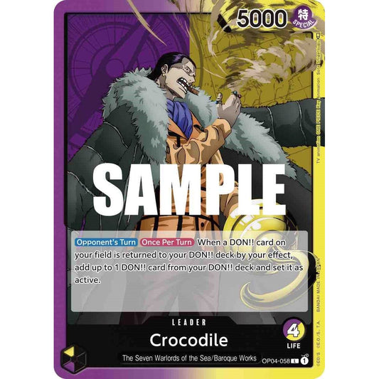 Image for Crocodile (058) (OP04-058) (OP04) - One Piece Card Game