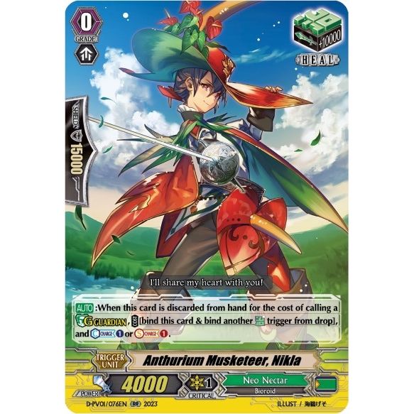 Image for Anthurium Musketeer, Nikla (D-PV01/076EN) (D-PV01) - Cardfight Vanguard