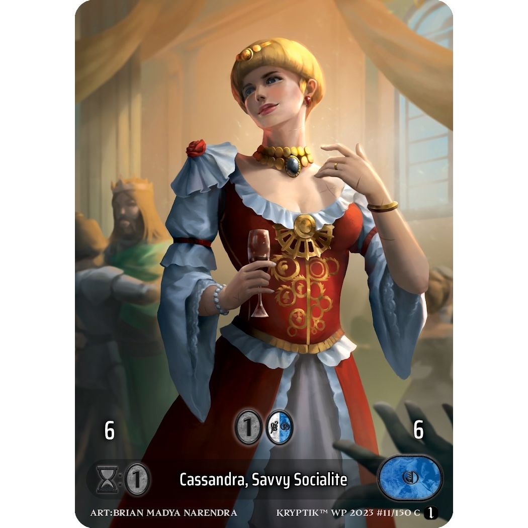 Image for Cassandra, Savvy Socialite (Box Topper) (Glass Foil) (11) - Kryptik TCG