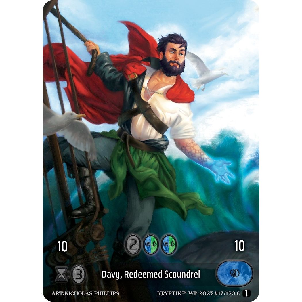 Image for Davy, Redeemed Scoundrel (Box Topper) (Glass Foil) (17) - Kryptik TCG