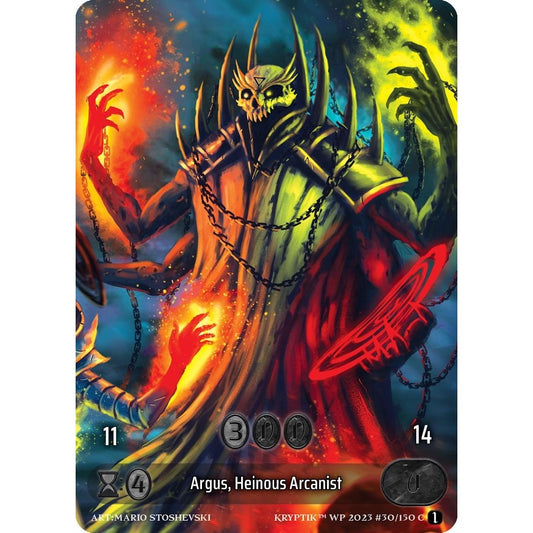 Image for Argus, Heinous Arcanist (Box Topper) (Glass Foil) (30) - Kryptik TCG