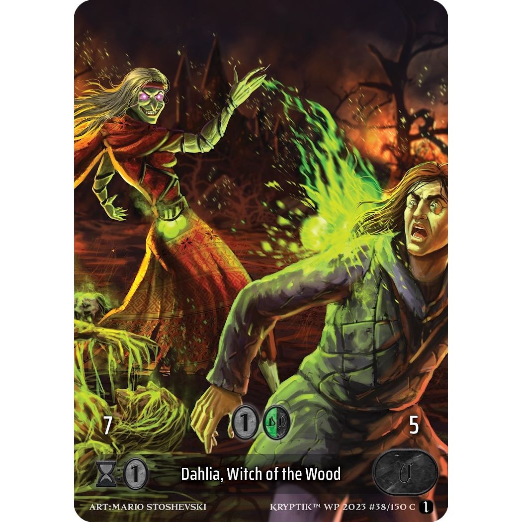 Image for Dahlia, Witch of the Wood (Box Topper) (Glass Foil) (38) - Kryptik TCG