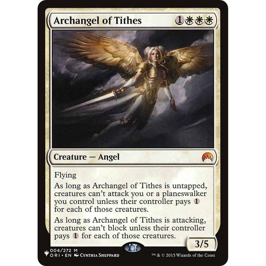 Image for Archangel of Tithes (4) (LIST) - Magic: The Gathering
