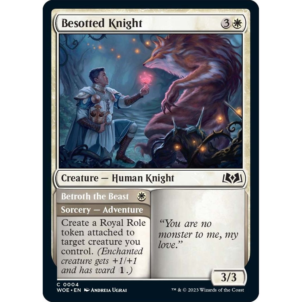 Image for Besotted Knight (4) (WOE) - Magic: The Gathering
