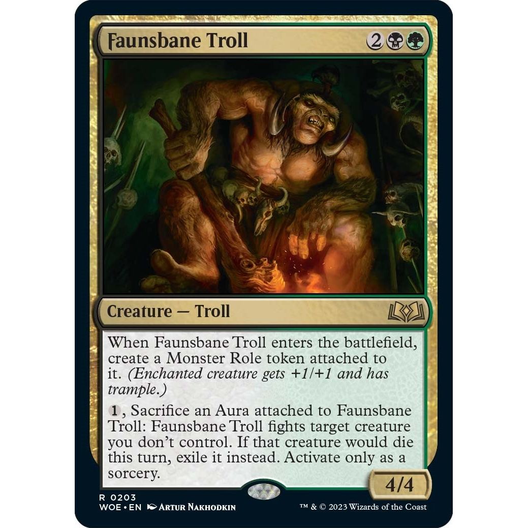 Image for Faunsbane Troll (203) (WOE) - Magic: The Gathering