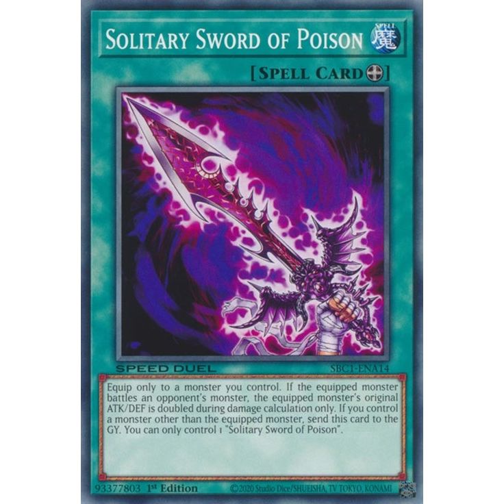 Image for Solitary Sword of Poison (SBC1-ENA14) (SBC1) - YuGiOh