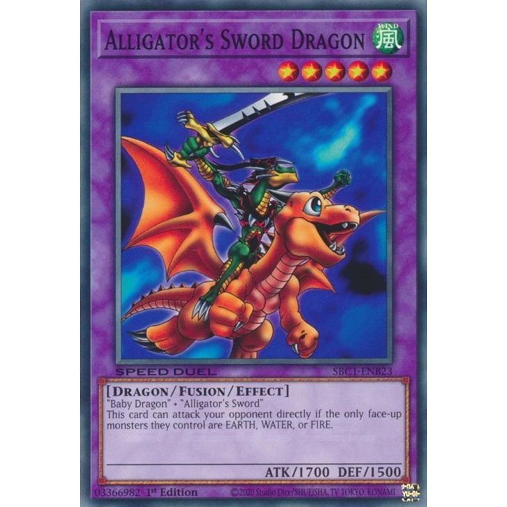 Image for Alligator's Sword Dragon (SBC1-ENB23) (SBC1) - YuGiOh