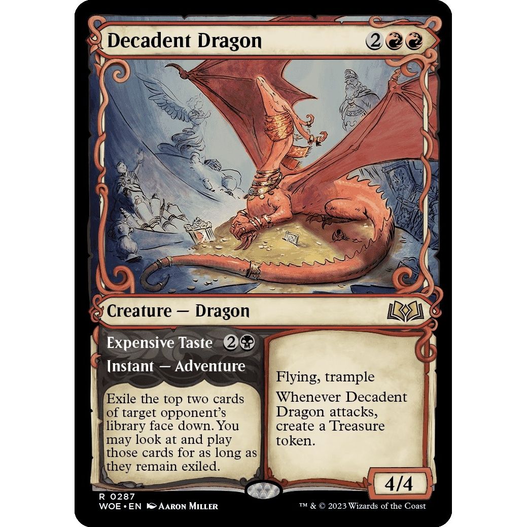 Image for Decadent Dragon (Showcase) (287) (WOE) - Magic: The Gathering