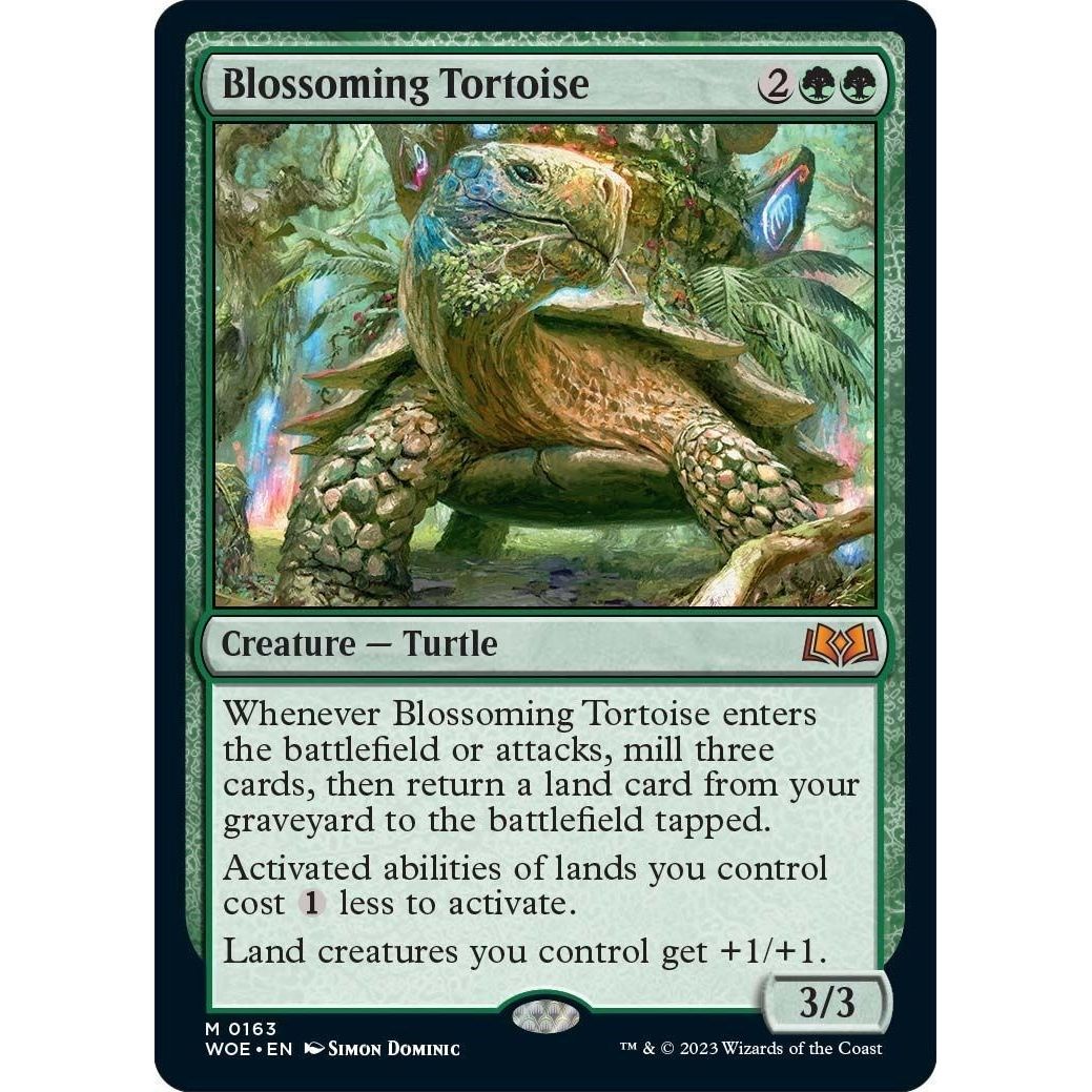 Image for Blossoming Tortoise (163) (WOE) - Magic: The Gathering
