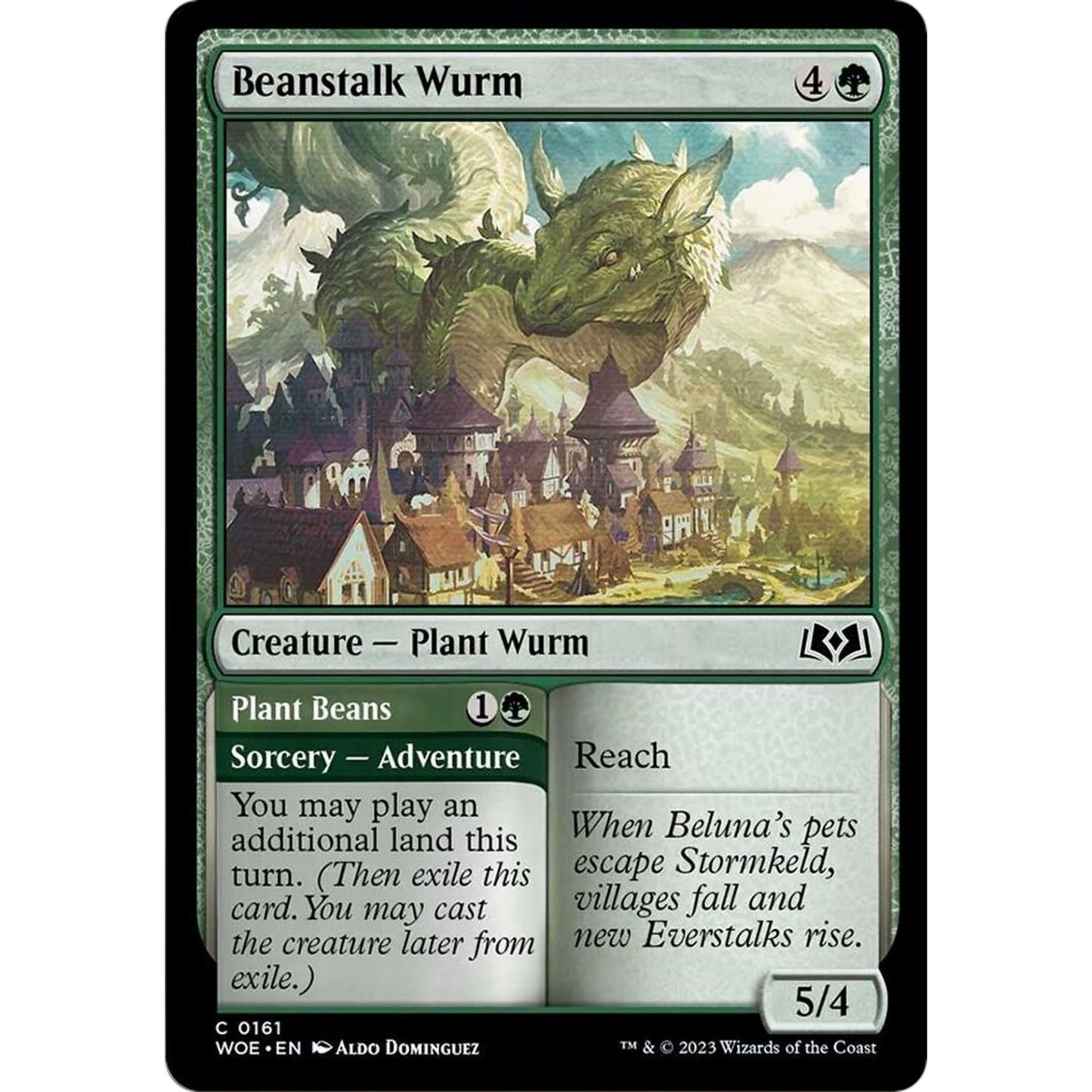 Image for Beanstalk Wurm (161) (WOE) - Magic: The Gathering