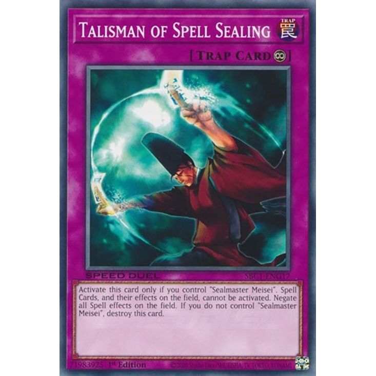 Image for Talisman of Spell Sealing (SBC1-ENG17) (SBC1) - YuGiOh