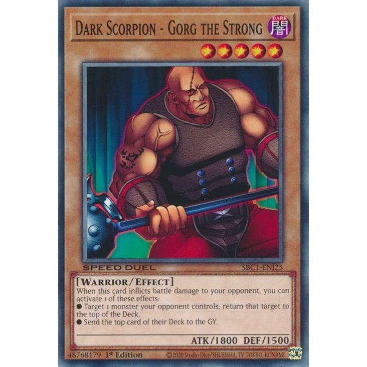 Image for Dark Scorpion - Gorg the Strong (SBC1-ENI25) (SBC1) - YuGiOh