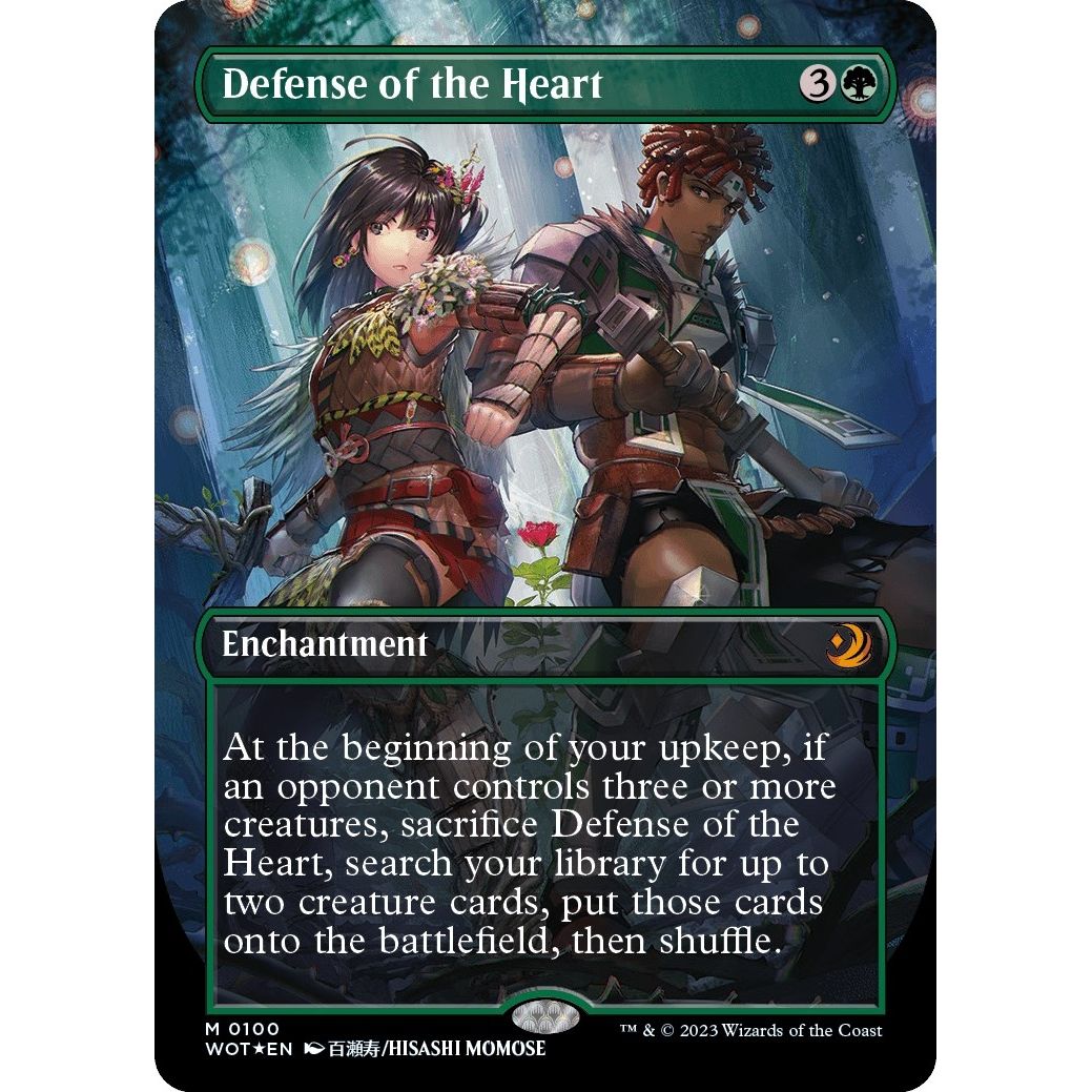 Image for Defense of the Heart (Anime Borderless) (Confetti Foil) (100) (WOT) - Magic: The Gathering