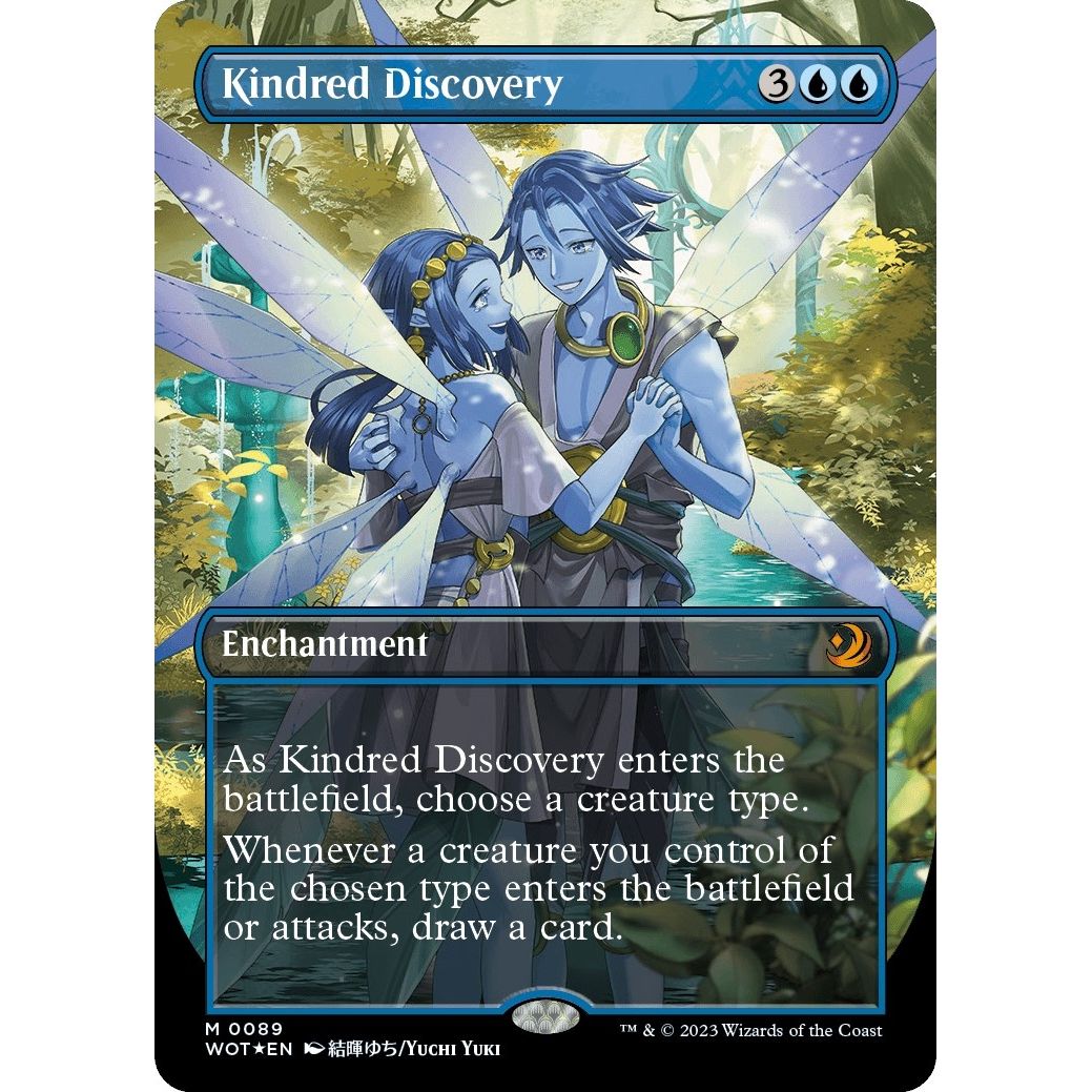 Image for Kindred Discovery (Anime Borderless) (Confetti Foil) (89) (WOT) - Magic: The Gathering