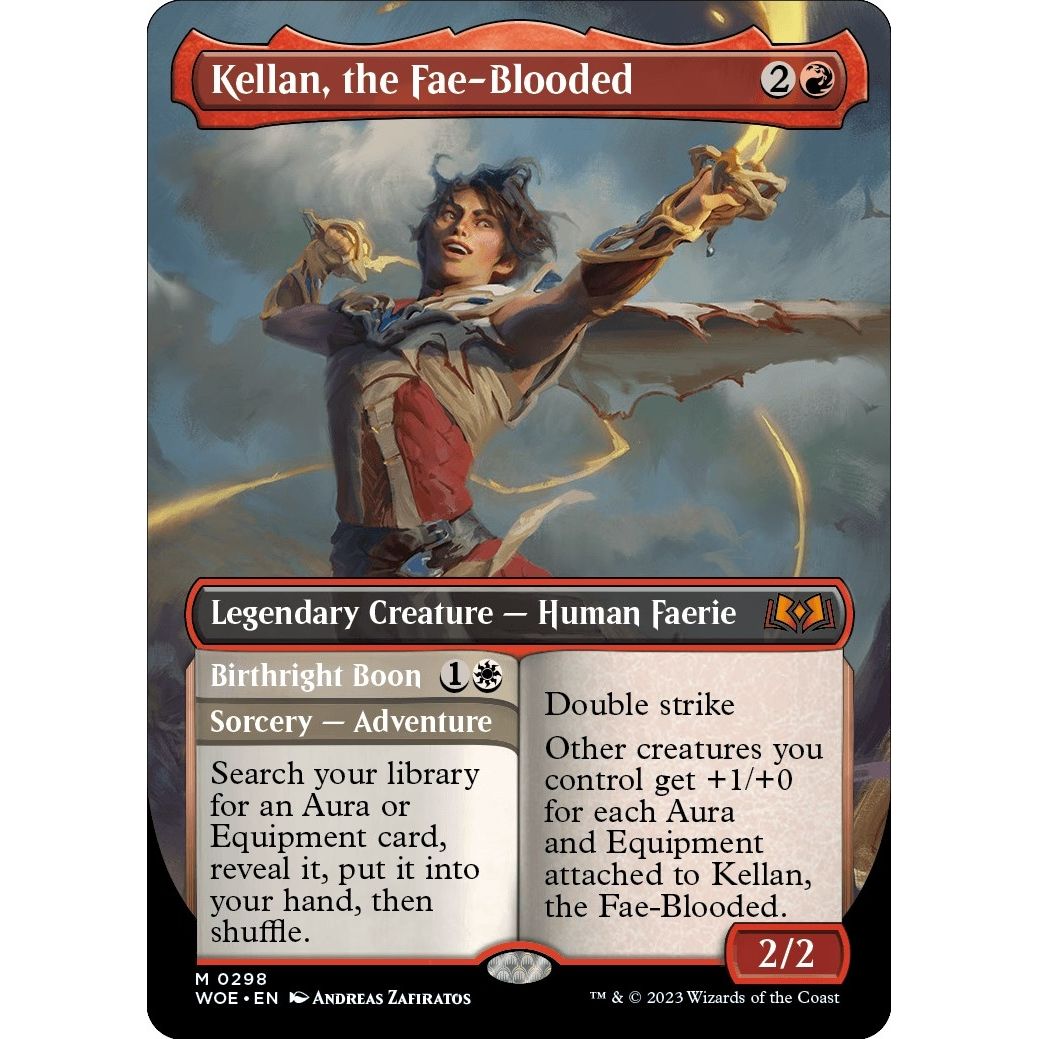 Image for Kellan, the Fae-Blooded (Borderless) (298) (WOE) - Magic: The Gathering
