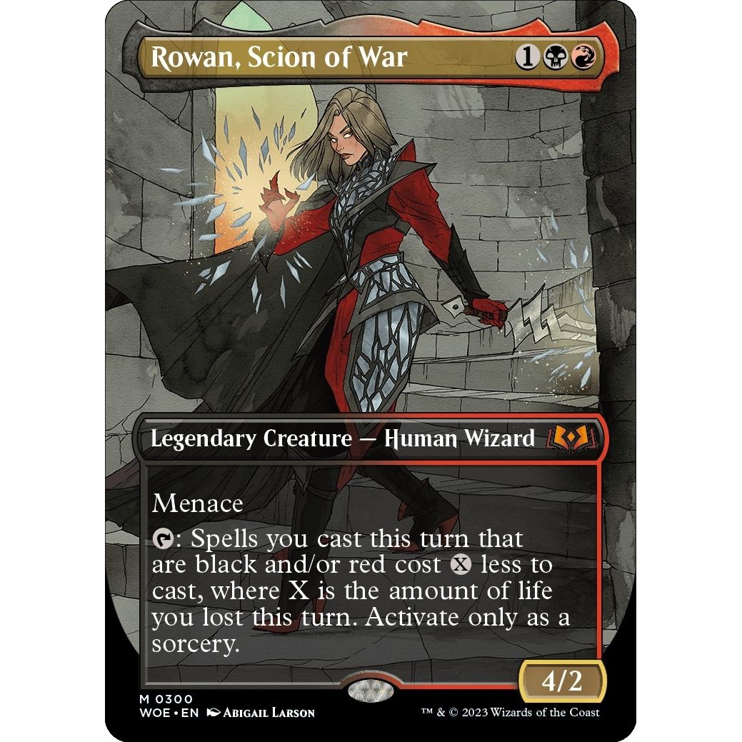 Image for Rowan, Scion of War (Borderless) (300) (WOE) - Magic: The Gathering