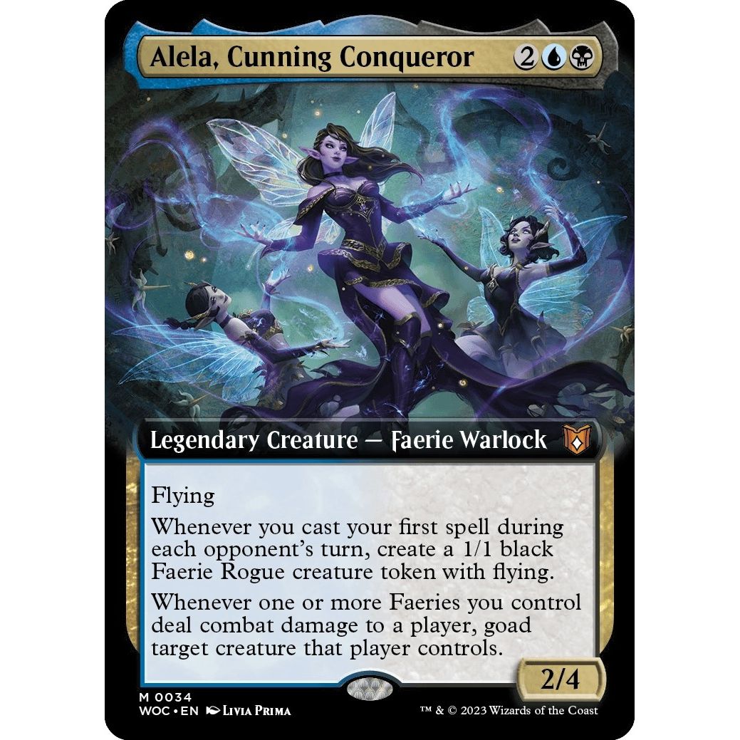 Image for Alela, Cunning Conqueror (Extended Art) (34) (WOC) - Magic: The Gathering