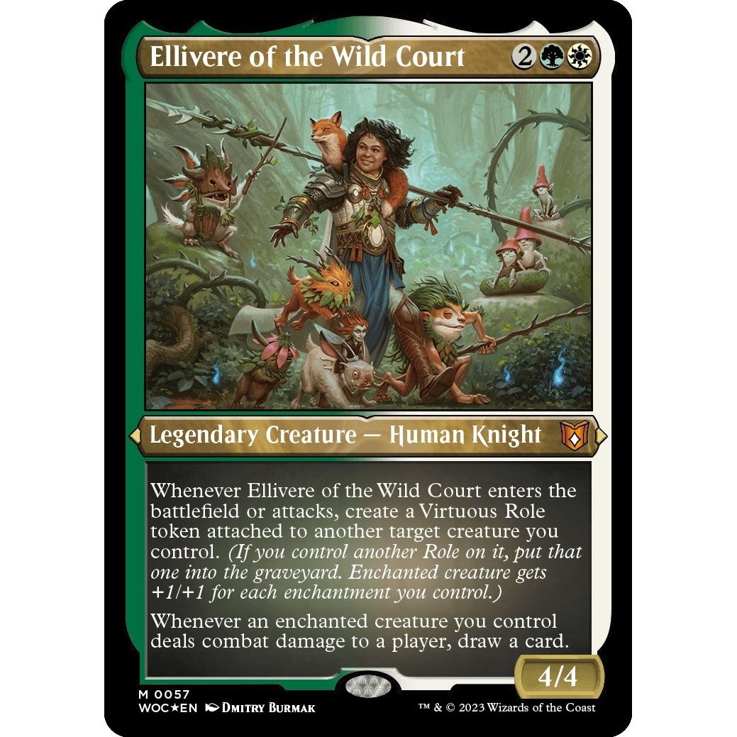 Image for Ellivere of the Wild Court (Display Commander) - Thick Stock (57) (WOC) - Magic: The Gathering