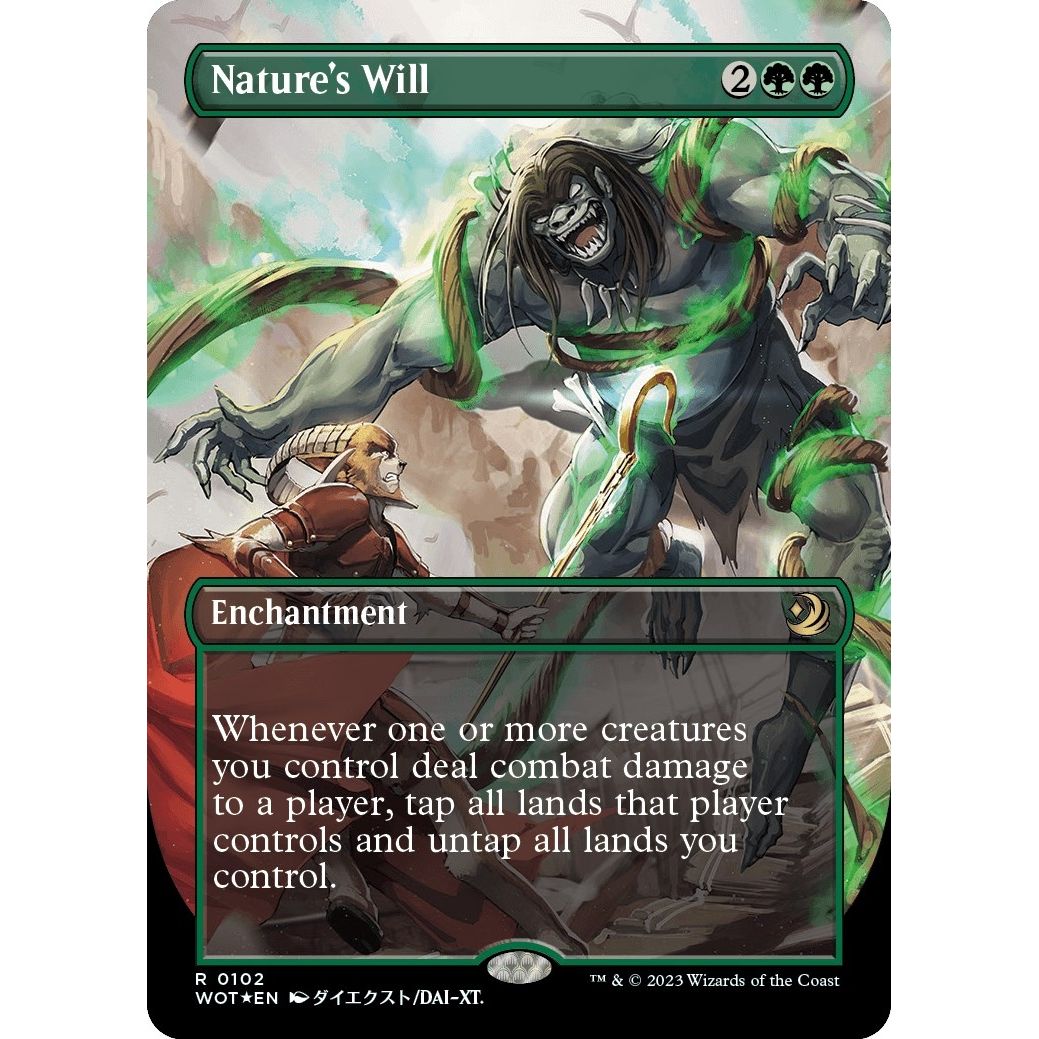 Image for Nature's Will (Anime Borderless) (Confetti Foil) (102) (WOT) - Magic: The Gathering