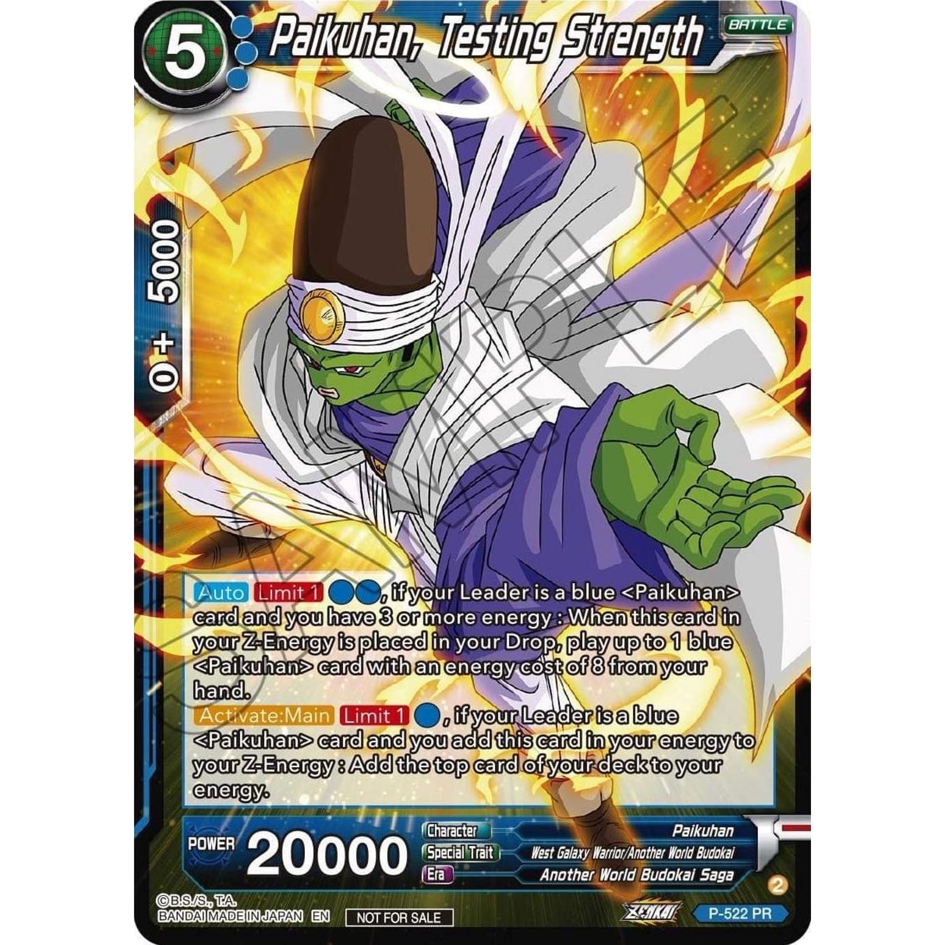 Image for Paikuhan, Testing Strength (Zenkai Series Tournament Pack Vol.5) (P-522) (TPR) - Dragon Ball Super: Masters