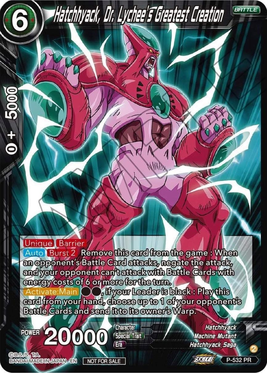 Image for Hatchhyack, Dr. Lychee's Greatest Creation (Zenkai Series Tournament Pack Vol.5) (P-532) (TPR) - Dragon Ball Super: Masters